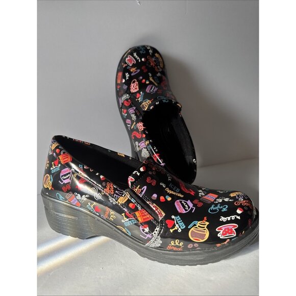 Women’s Easy Works Round Clogs Size 11 M Black Multicolor Mule Street - Picture 7 of 16